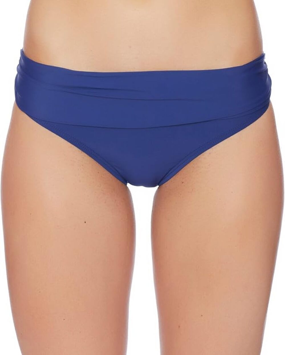 Athena Women's Cabana Solids Lani Banded Bikini Bottom, Navy, Large